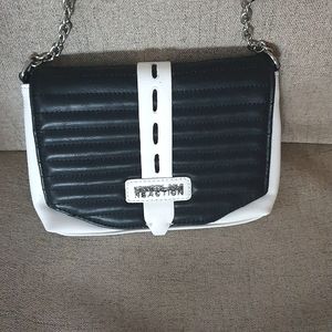 K.C. Reaction Black & White Crossbody Bag